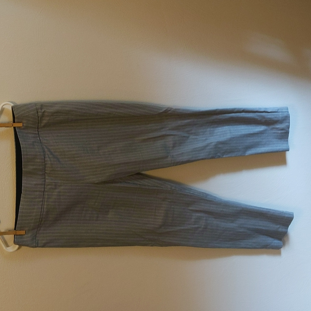 Grey Striped Trousers